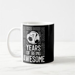 7 Years Of Being Awesome Soccer 7th Birthday _2 Coffee Mug