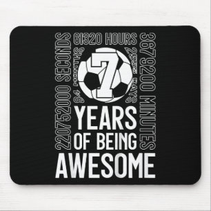 7 Years Of Being Awesome Soccer 7th Birthday _2 Mouse Pad