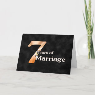 7 Years of Marriage (wedding anniversary) Card