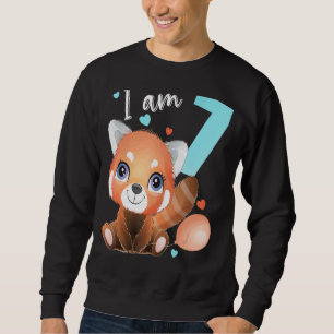 7 Years Old 7 Birthday Outfit Boy Girl Panda Sweatshirt