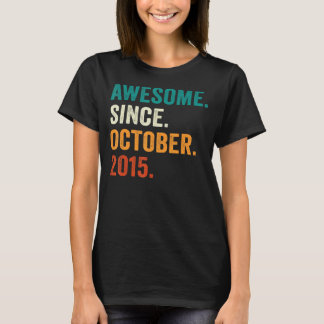 7 Years Old  7th Birthday Awesome Since October 20 T-Shirt