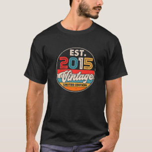 7 Years Old Bday Born In 2015 Vintage 7Th Birthday T-Shirt