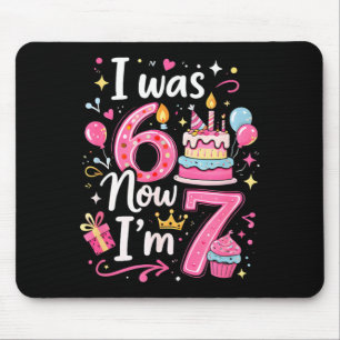 7 Years Old Birthday was 6 7 6 7 Funny Boys Girls Mouse Pad