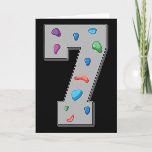 7 Years Old Climber Birthday Bouldering Climbing R Card