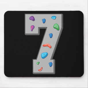 7 Years Old Climber Birthday Bouldering Climbing R Mouse Pad
