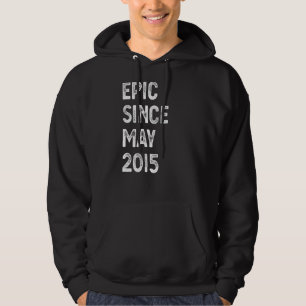 7 Years Old Epic Since May 2015 7th Birthday Boys Hoodie