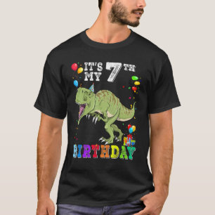 7 Years Old  It's My 7th Birthday Dinosaur Rex T-Shirt