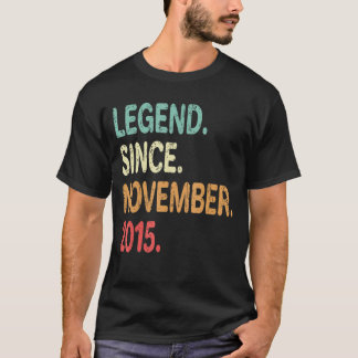 7 Years Old Legend Since November 2015 7th Birthda T-Shirt