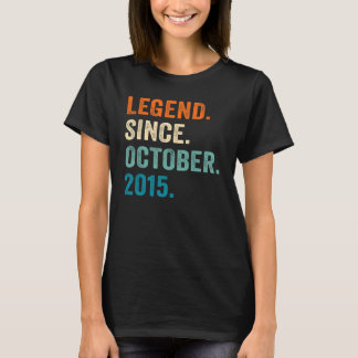 7 Years Old  Legend Since October 2015 7th Birthda T-Shirt