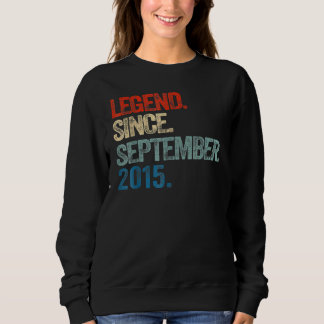7 Years Old  Legend Since September 2015 7th Birth Sweatshirt