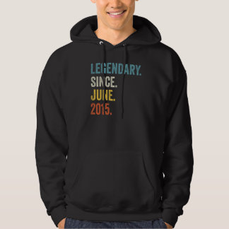 7 Years Old Legendary Since June 2015 7th Birthday Hoodie