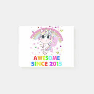 7 Years Old Unicorn Cutie 7th Birthday Unicorn Gif Post-it Notes