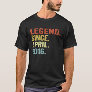 7 Years Old Vintage April 2016 7th Birthday T-Shirt