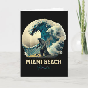7miami Beach Florida Surfing Surfboard Card