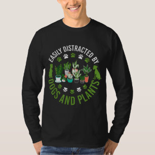 7N6 Cute Plants and Dogs lover Plant Gardening Dog T-Shirt