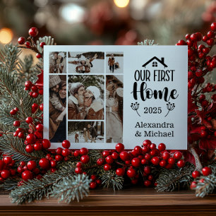 7Photo Minimialist Christmas Our First Home Holiday Card