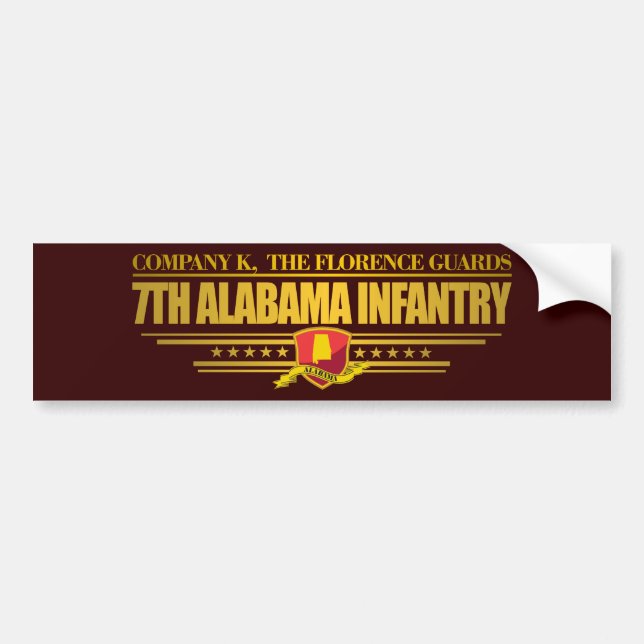 7th Alabama Infantry Bumper Sticker (Front)