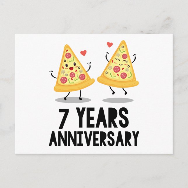 7th Anniversary 7 Years Postcard (Front)
