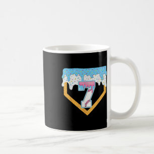 7th Baseball Ice Cream Dripping Baseball Drip Birt Coffee Mug