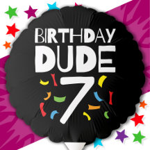 7th Birthday 7 Year Old Boy Party Birthday Dude 7