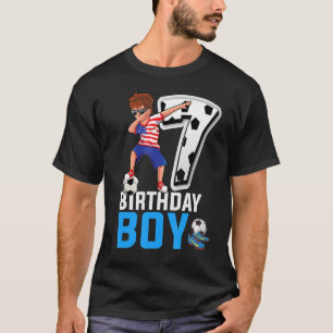 7th Birthday 7 Year Old Soccer Player Birthday Bo T-Shirt