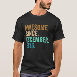 7th Birthday 7 Years Old Awesome Since December 2 T-Shirt