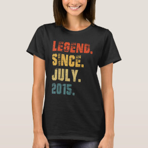 7th Birthday 7 Years Old Legend Since July 2015 1 T-Shirt
