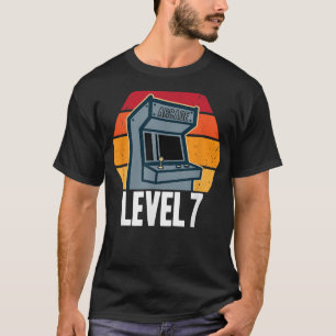 7th Birthday 7 Years Old Video Game Level 7 Retro T-Shirt