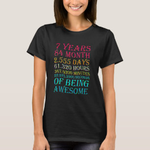 7th Birthday 7th Birthday Quotes 7 Year Old Birthd T-Shirt