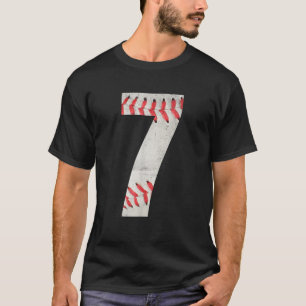 7th Birthday Baseball Boys Kids Seven 7 Seventh Bi T-Shirt