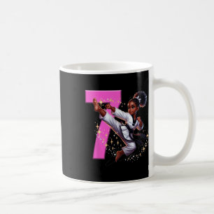 7th Birthday Black Girl Martial Arts Party Taekwon Coffee Mug