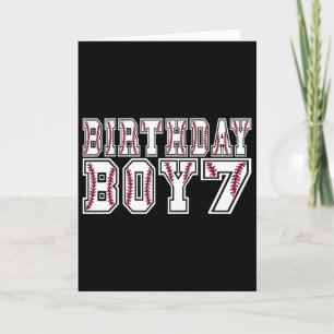 7th Birthday Boy 7 Years Old Sell Theme Lover Part Card