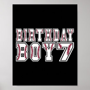 7th Birthday Boy 7 Years Old Sell Theme Lover Part Poster