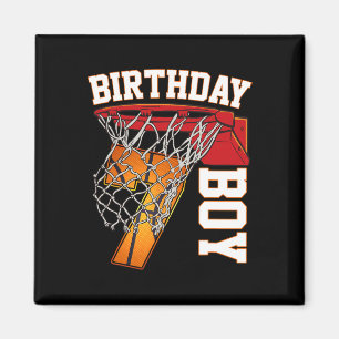 7th Birthday Boy Basketball 7 Year Old Theme Playe Magnet