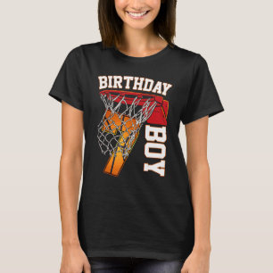 7th Birthday Boy Basketball 7 Year Old Theme Playe T-Shirt