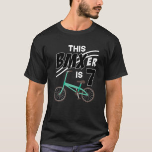 7th Birthday Boy BMX Bike Bicycle 7 Year Old Funny T-Shirt