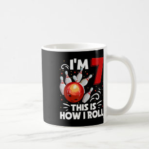 7th Birthday Boy Bowling This Is How I Roll 7 Year Coffee Mug