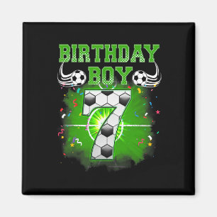 7th Birthday Boy Gifts Birthday Boy Soccer Fan 7 Y Magnet