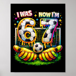 7th Birthday Boy I Was 6 Now I'm 7 Years Old Kids Poster