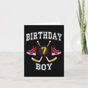 7th Birthday Boy - Ice Hockey 7 years old kid  Card