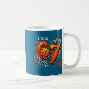 7Th birthday boy kids basketball i 6 now i'm 7 yea Coffee Mug