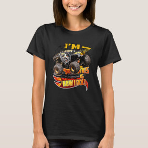 7th Birthday  Boy Monster Truck 7 Years Old For Ki T-Shirt