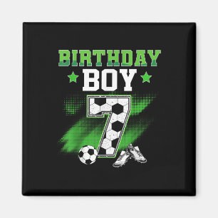 7th Birthday Boy Soccer 7 Year Old Sport 7yr Boys  Magnet