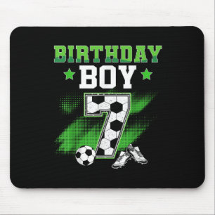 7th Birthday Boy Soccer 7 Year Old Sport 7yr Boys Mouse Pad