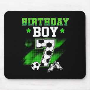 7th Birthday Boy Soccer 7 Year Old Sport 7yr Boys Mouse Pad