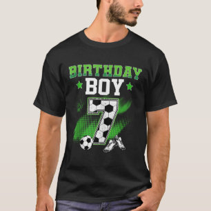 7th Birthday Boy Soccer 7 Year Old Sport 7yr Boys T-Shirt