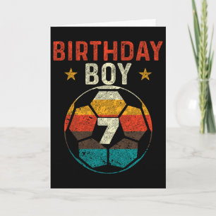 7th Birthday Boy Soccer Lover 7 Years Old Bday Card