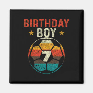 7th Birthday Boy Soccer Lover 7 Years Old Bday  Magnet