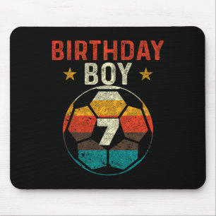 7th Birthday Boy Soccer Lover 7 Years Old Bday Mouse Pad