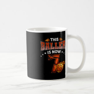 7th Birthday Boys Basketball Player Gifts 7 Years  Coffee Mug